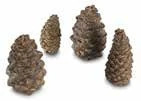 Designer pine cone accessories pictured in the supplier catalog