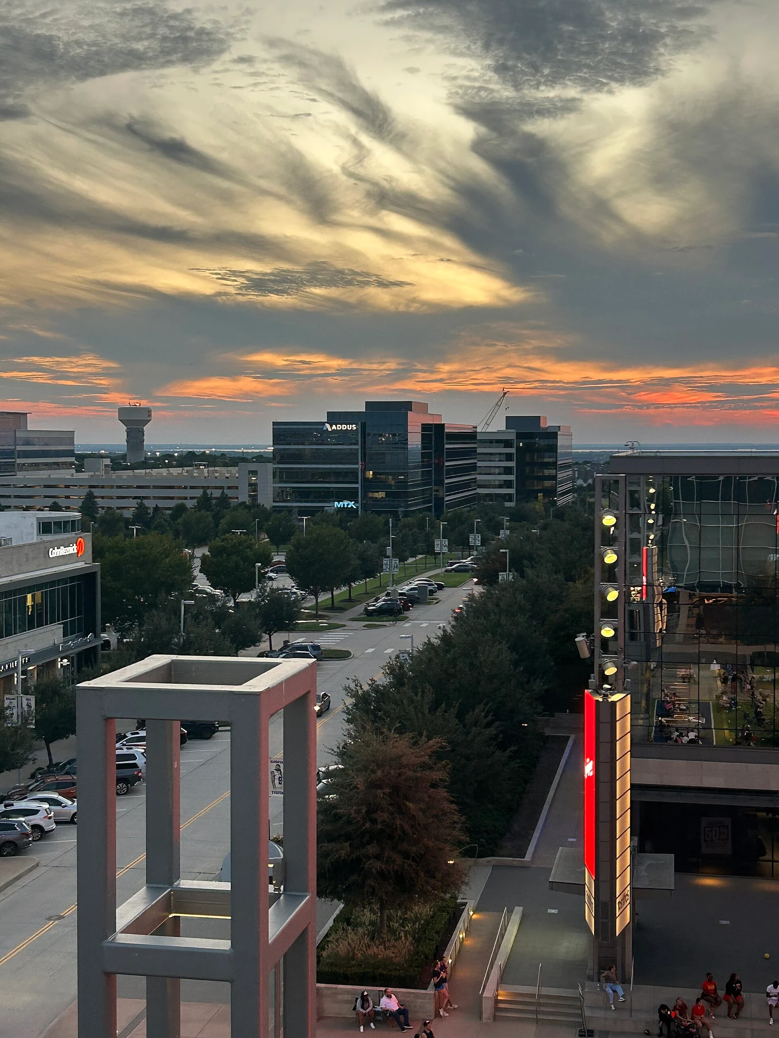 The Star district in Frisco at sunset