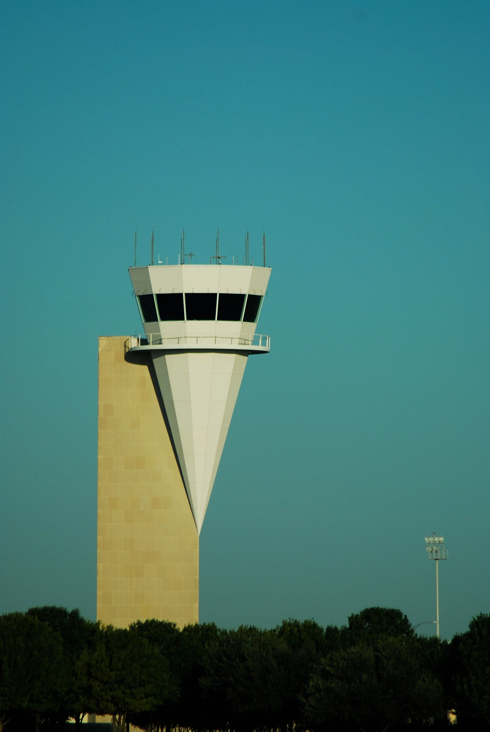 Fort Worth Alliance Airport control tower · Alliance-area context, not a photograph of Haslet