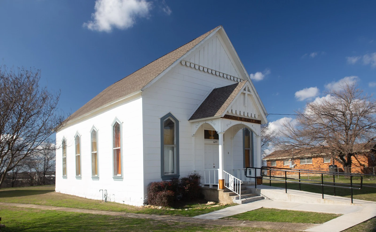 Former Watauga Presbyterian Church building, photographed in Watauga