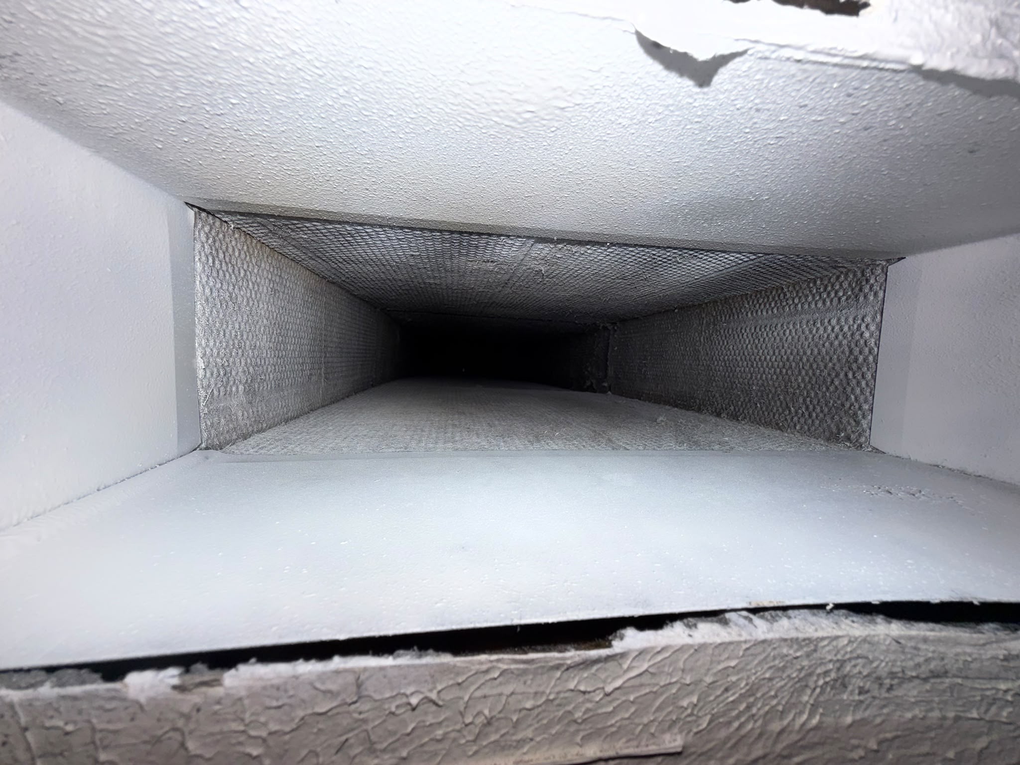 After photograph looking into an air duct