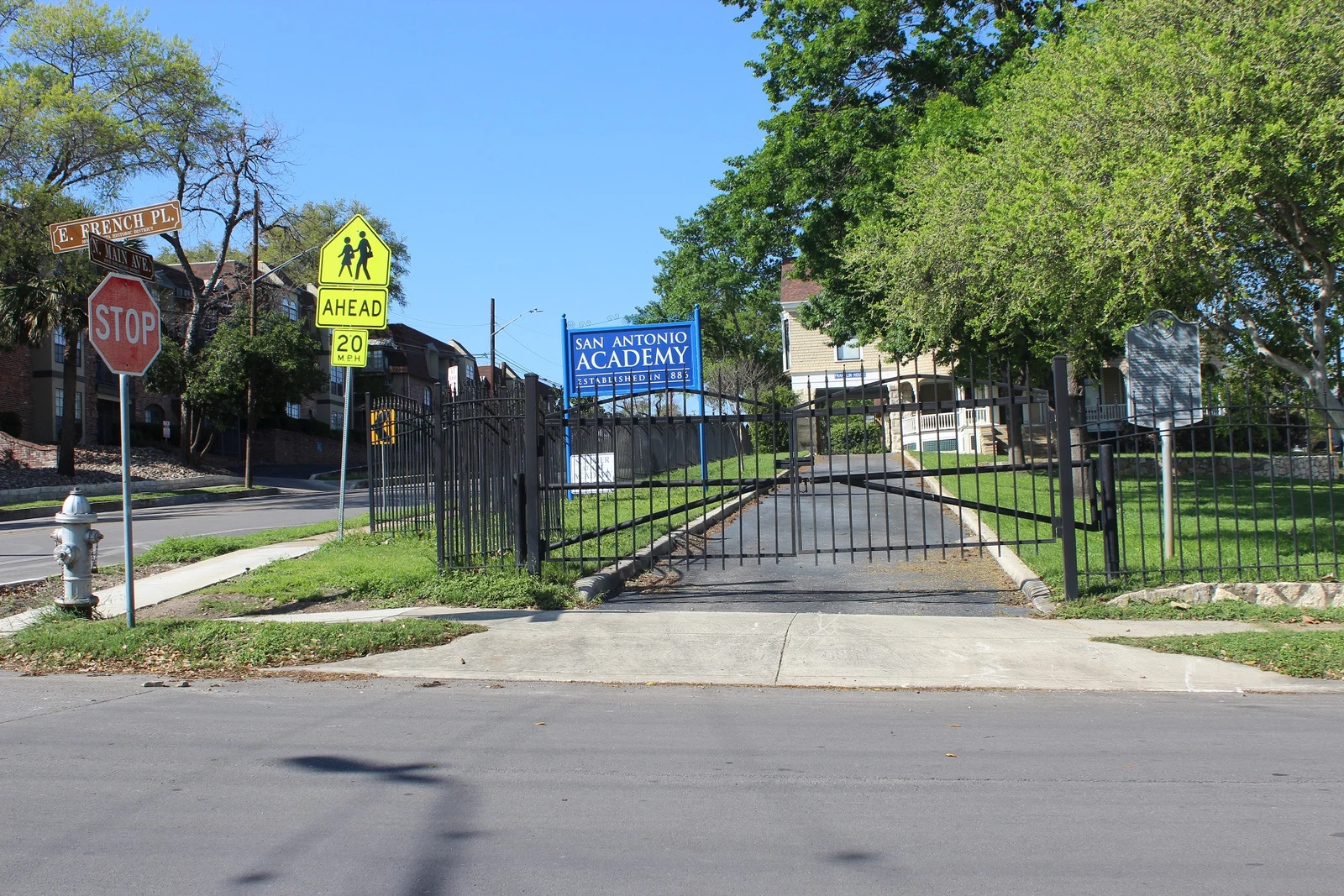 San Antonio Academy entrance in the Monte Vista Historic District · one of the places in this area group