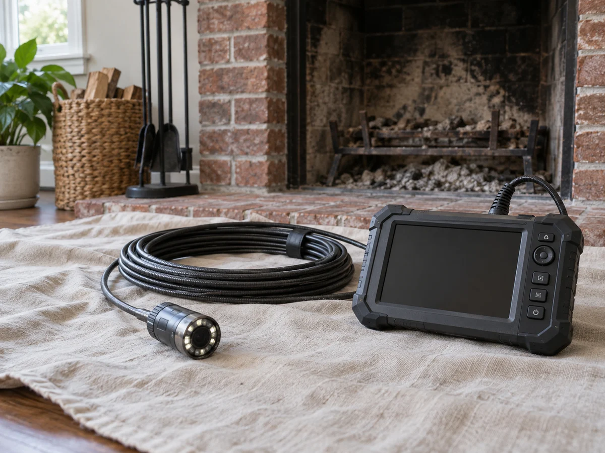 Chimney inspection camera equipment