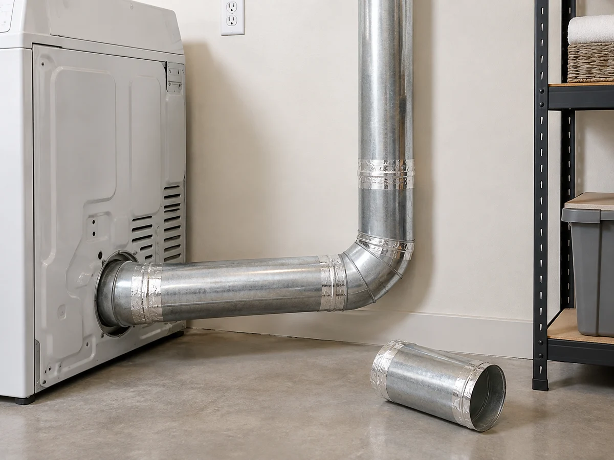Rigid metal dryer exhaust duct