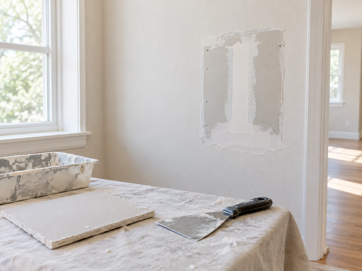 Drywall patch and finishing materials