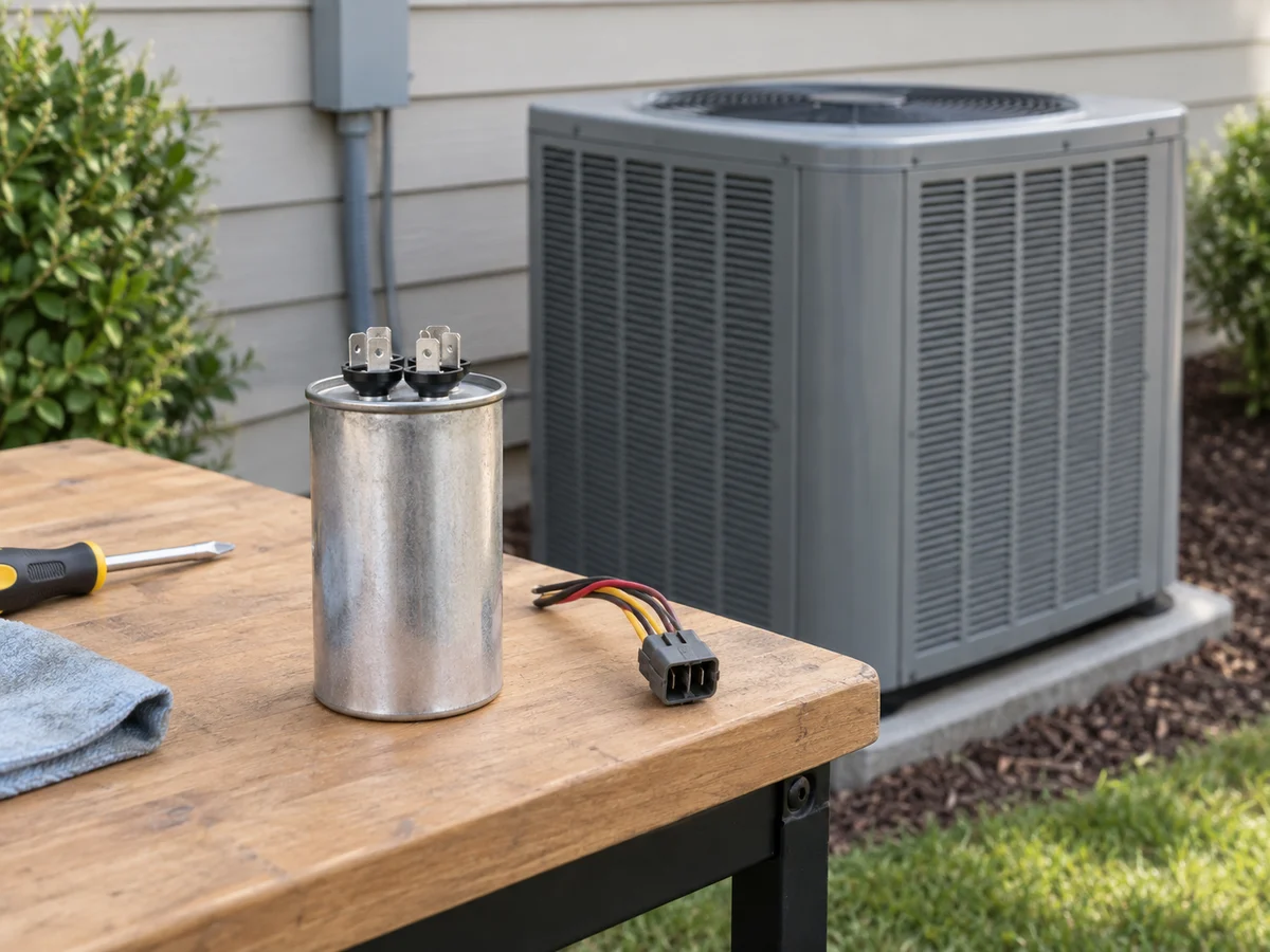 Disconnected HVAC capacitor