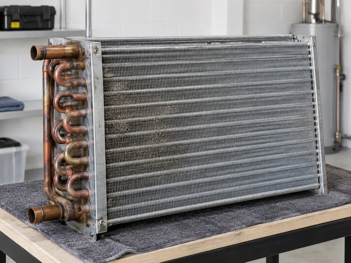HVAC coil fins and tubing