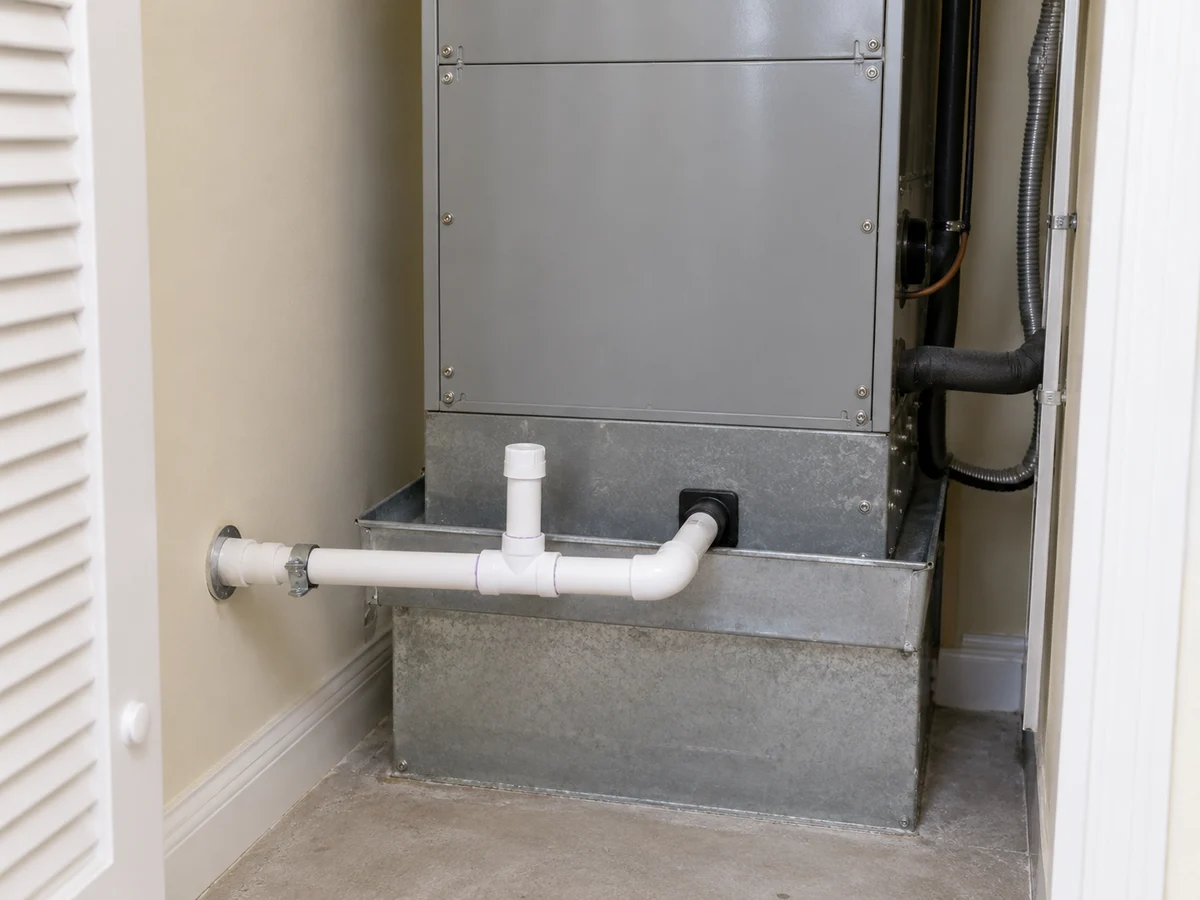 AC condensate drain connection