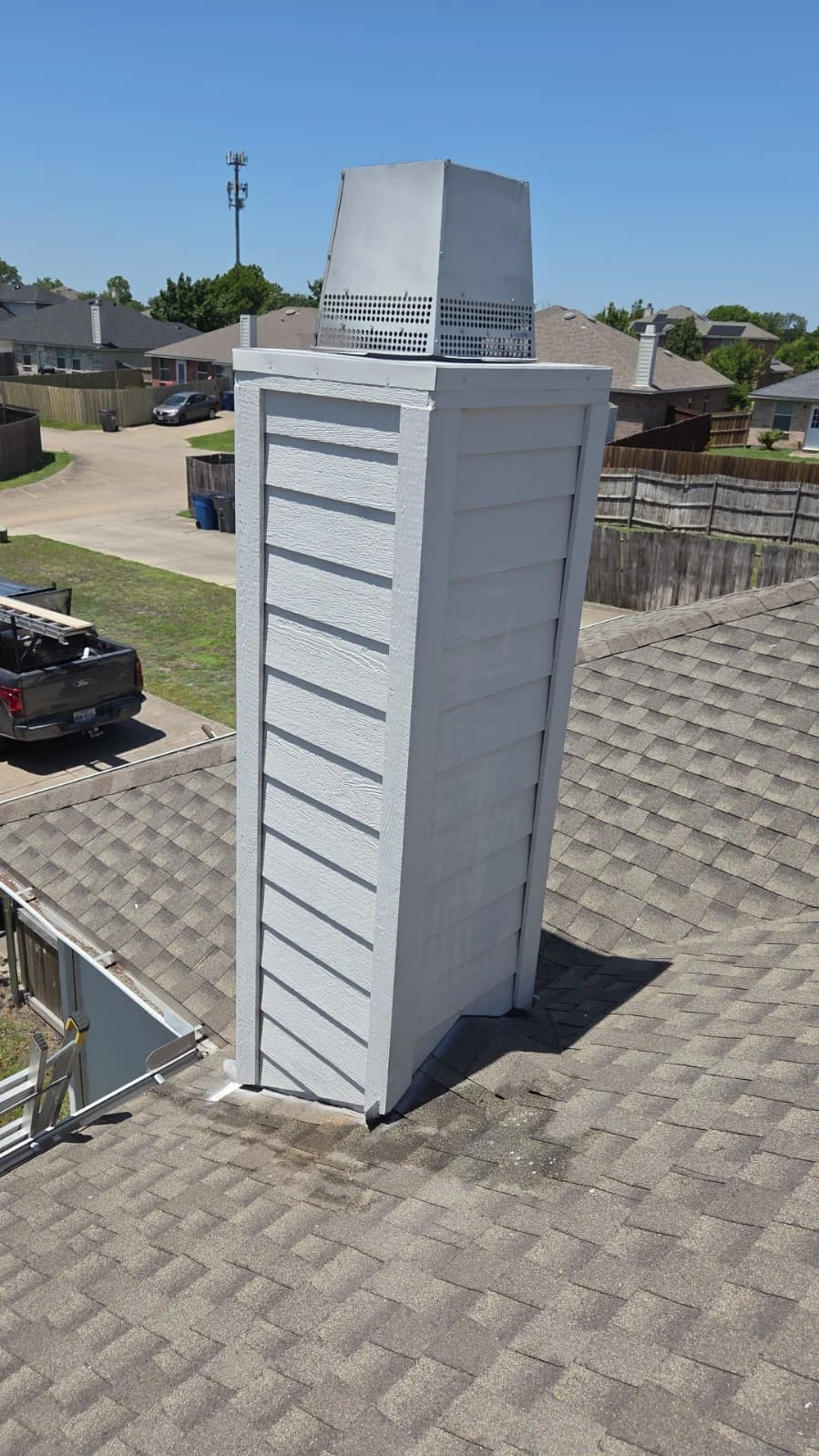 After: chimney siding repair
