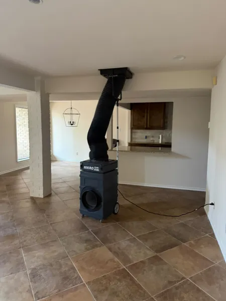 Negative-pressure equipment connected inside a home